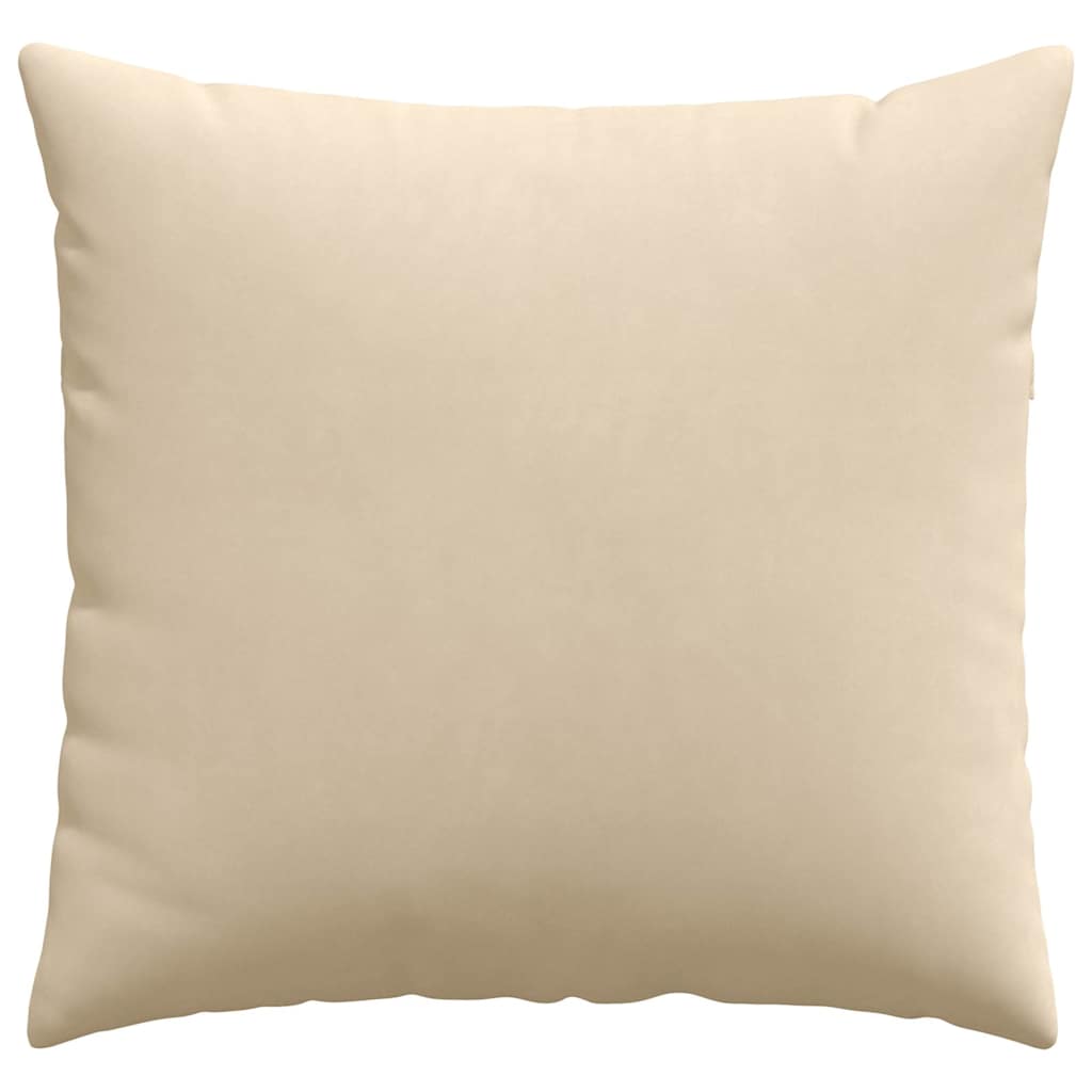 Sofakissen 2 Stück Creme 45 x 45 cm Stoff