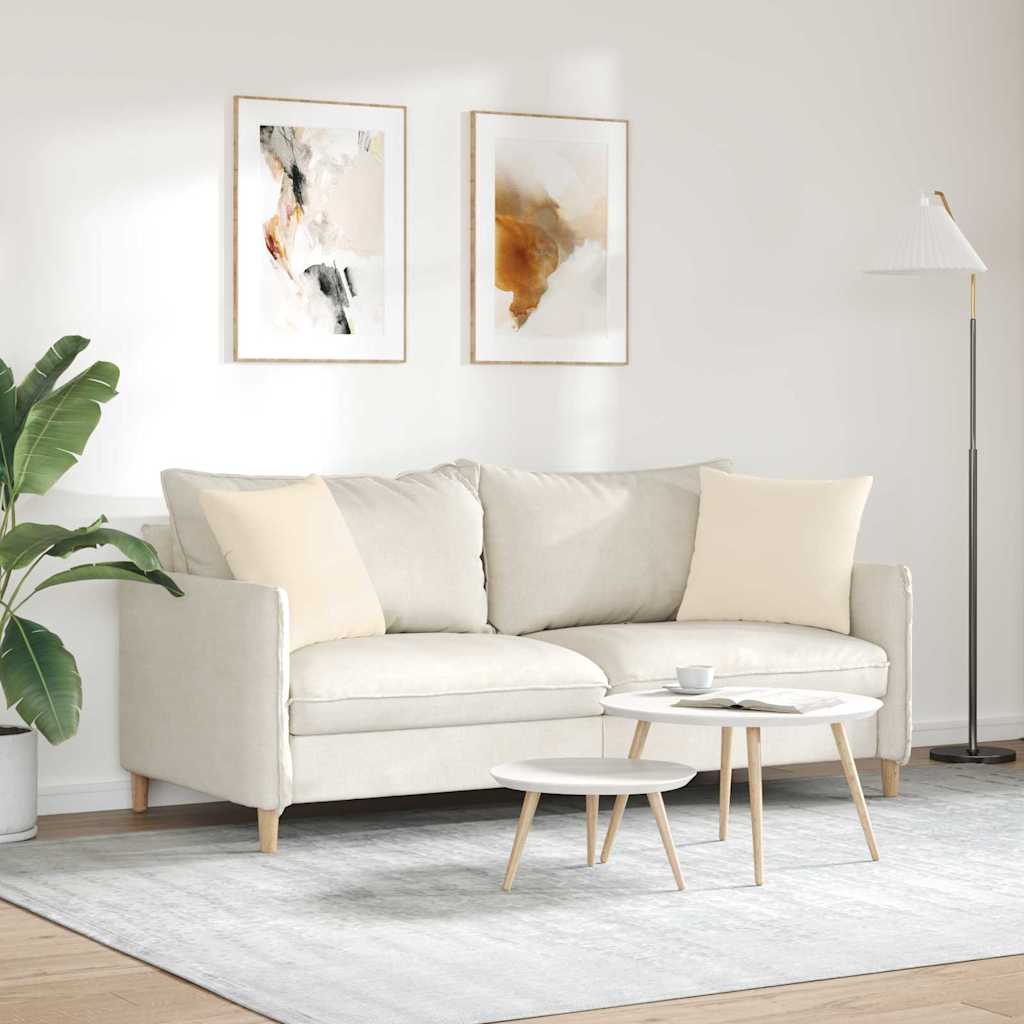 Sofakissen 2 Stück Beige 45 x 45 cm Stoff