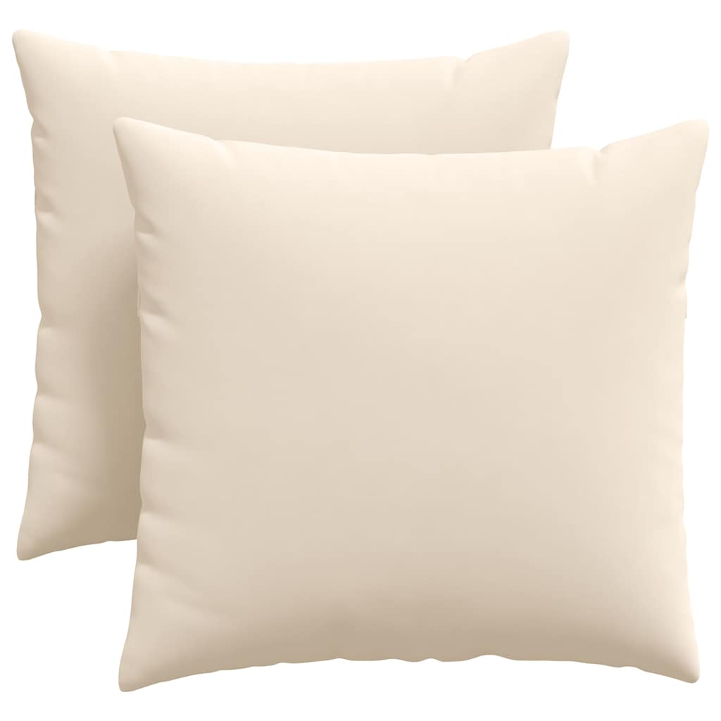 Sofakissen 2 Stück Beige 45 x 45 cm Stoff