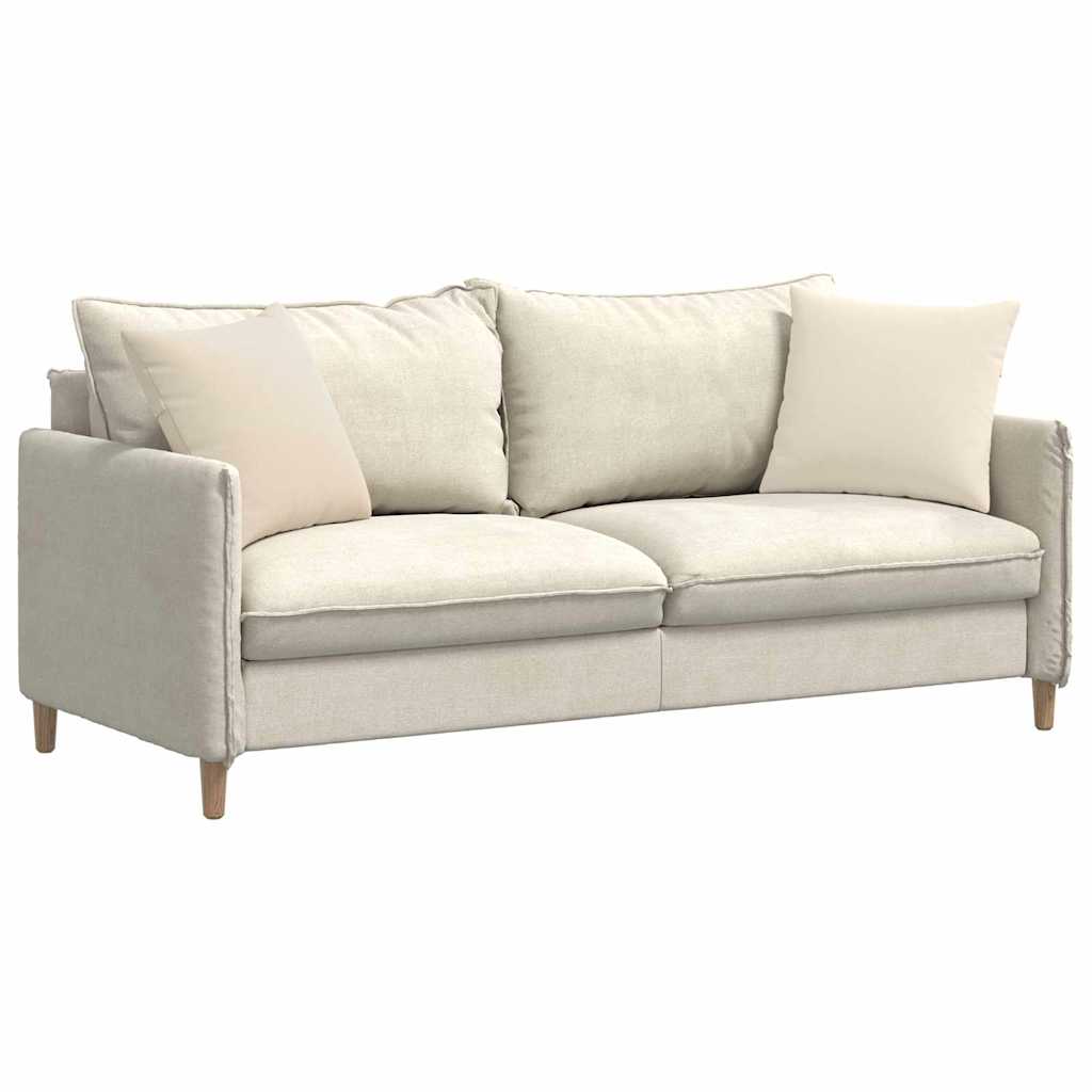 Sofakissen 2 Stück Beige 45 x 45 cm Stoff