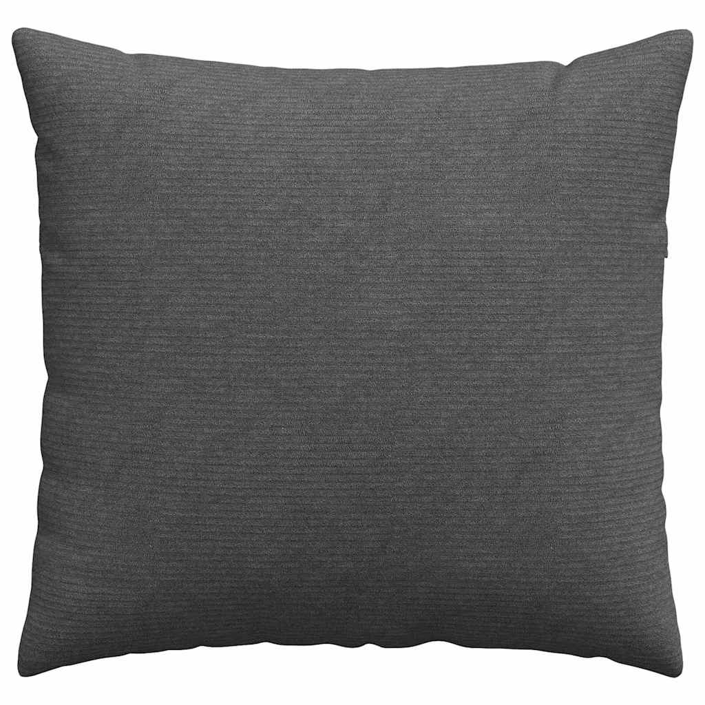 Sofakissen 2 Stück Dunkelgrau 45 x 45 cm Cordstoff
