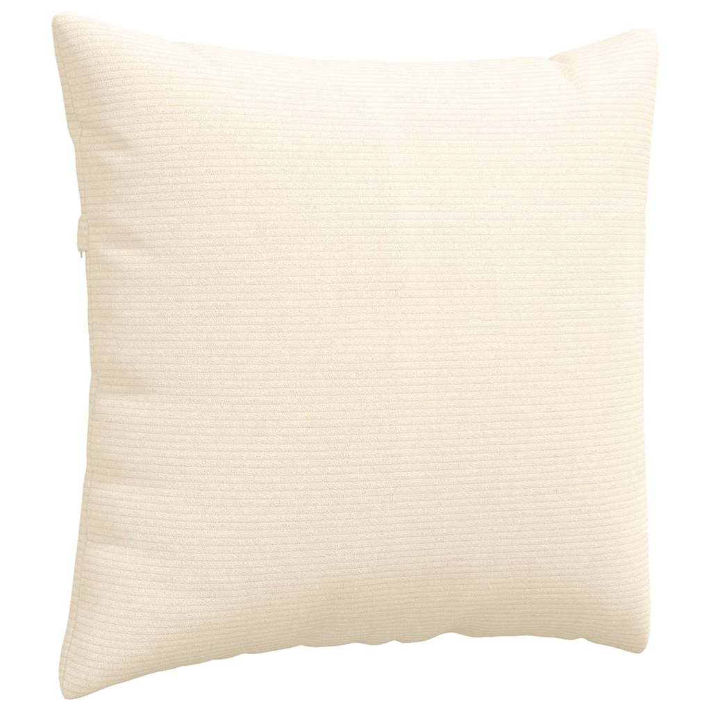 Sofakissen 2 Stück Creme 45 x 45 cm Cordstoff