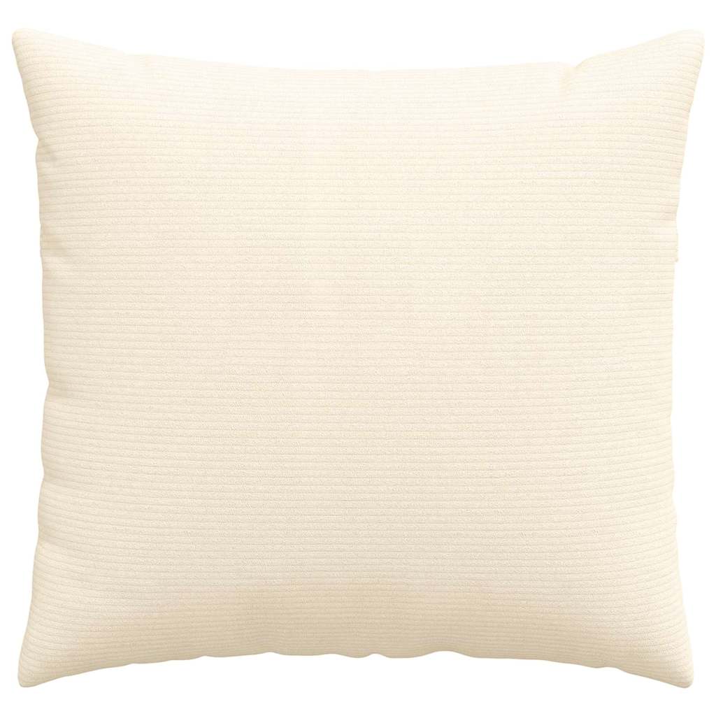 Sofakissen 2 Stück Creme 45 x 45 cm Cordstoff