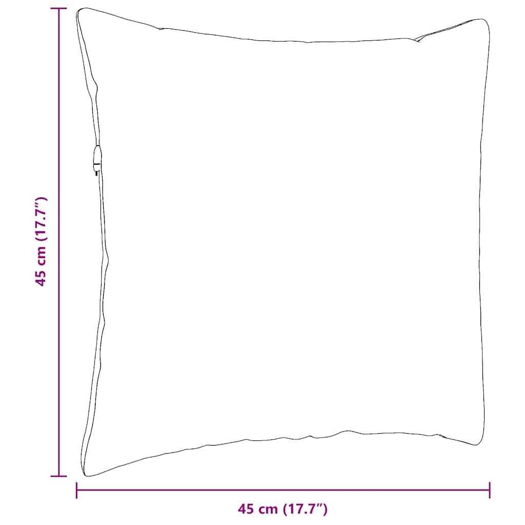 Sofakissen 2 Stück Grau-Grün 45 x 45 cm Cordstoff