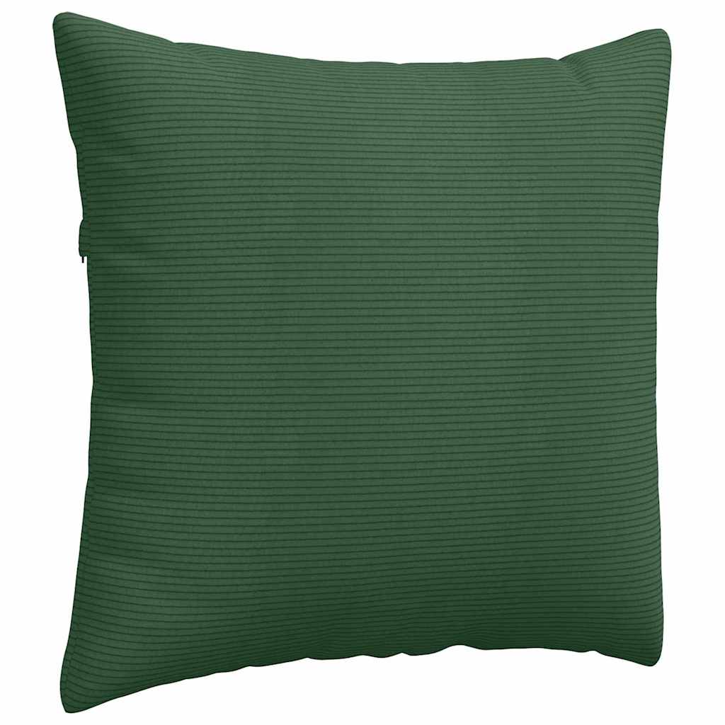 Sofakissen 2 Stück Dunkelgrün 45 x 45 cm Cordstoff