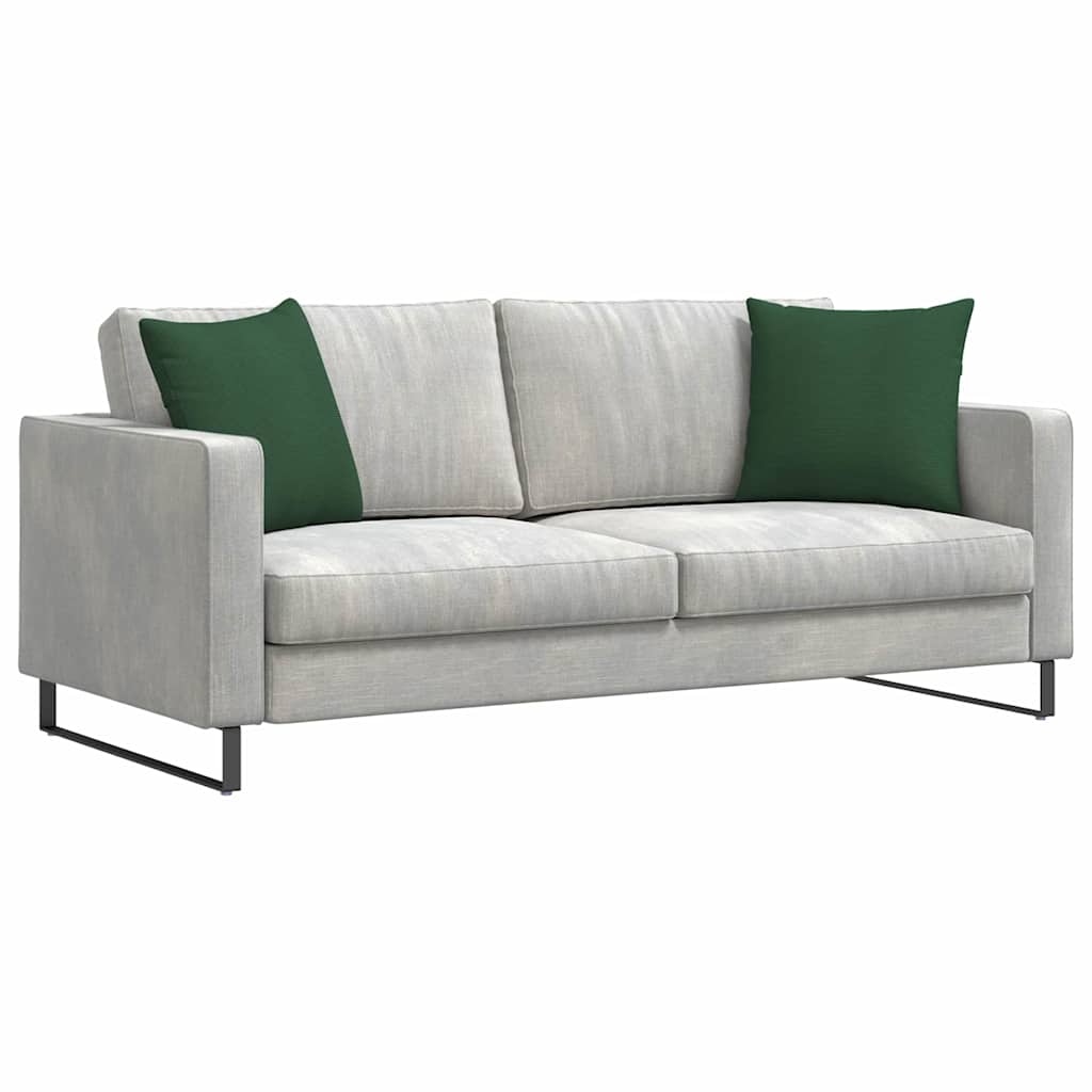 Sofakissen 2 Stück Dunkelgrün 45 x 45 cm Cordstoff