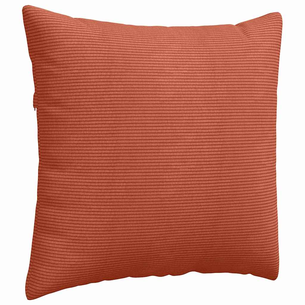 Sofakissen 2 Stück Rot-Orange 45 x 45 cm Cordstoff