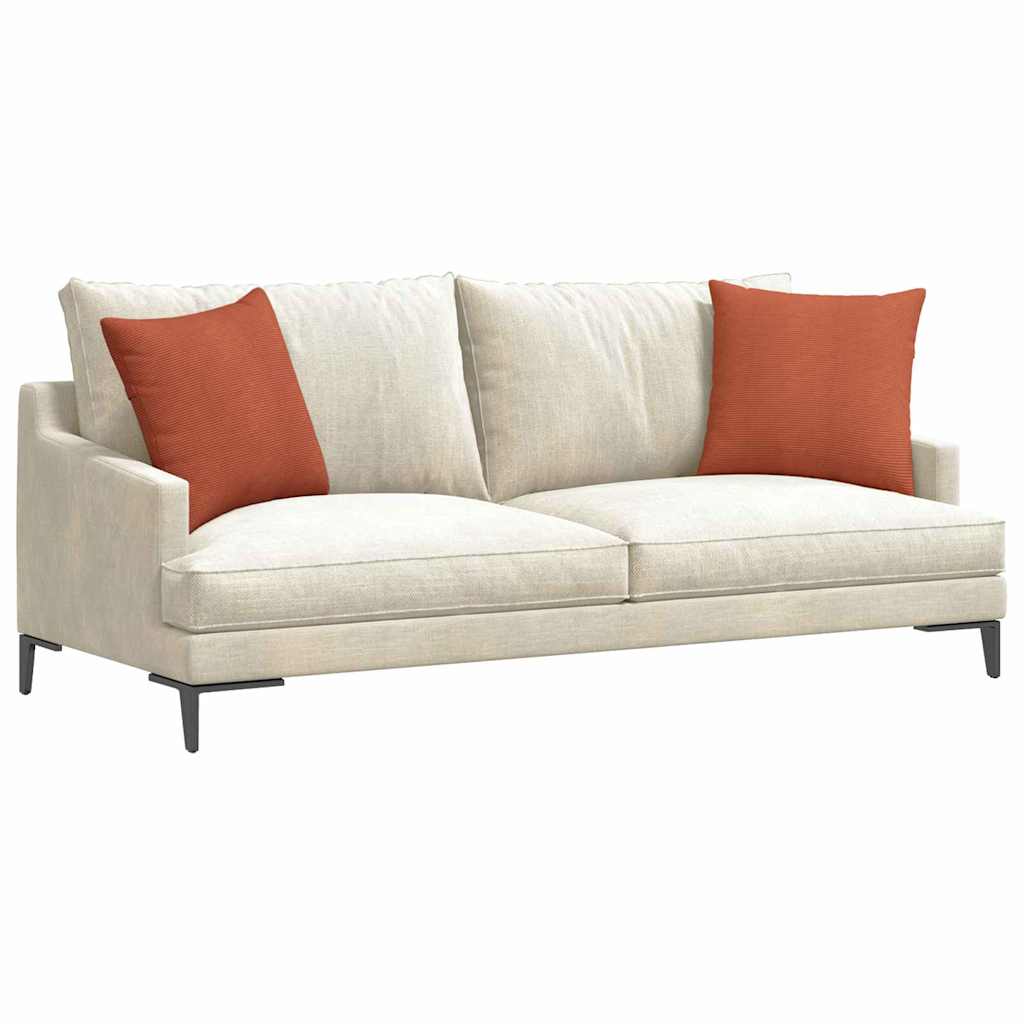 Sofakissen 2 Stück Rot-Orange 45 x 45 cm Cordstoff