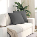 Sofakissen 2 pcs Dunkelgrau 50 x 50 cm Stoff