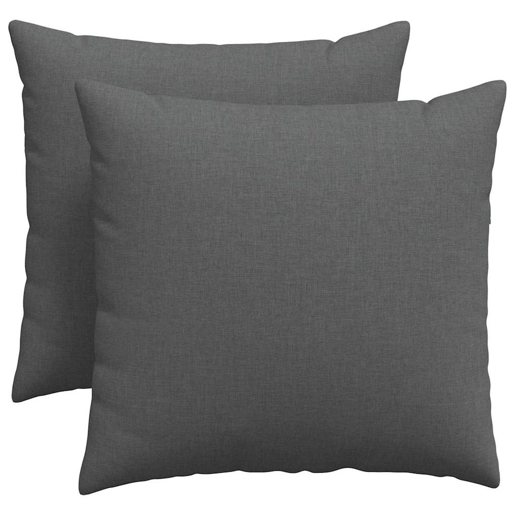 Sofakissen 2 pcs Dunkelgrau 50 x 50 cm Stoff