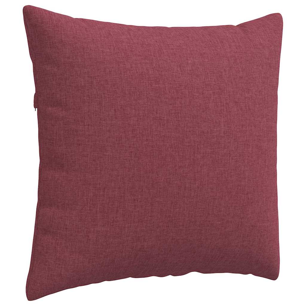 Sofakissen 2 pcs Weinrot 50 x 50 cm Stoff