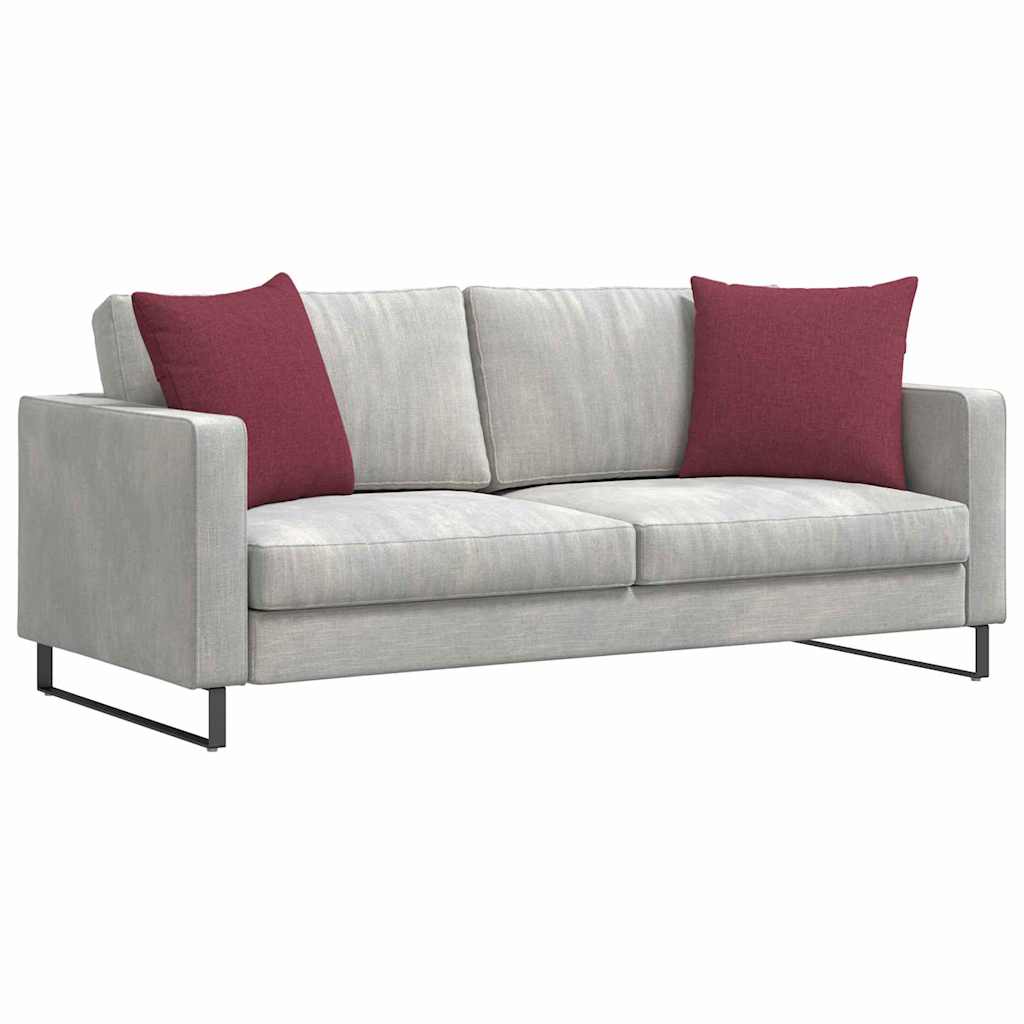 Sofakissen 2 pcs Weinrot 50 x 50 cm Stoff