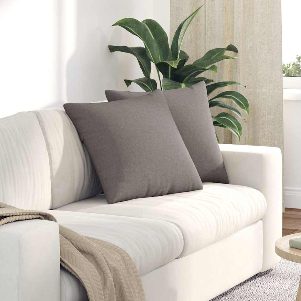 Sofakissen 2 pcs Taupe 50 x 50 cm Stoff