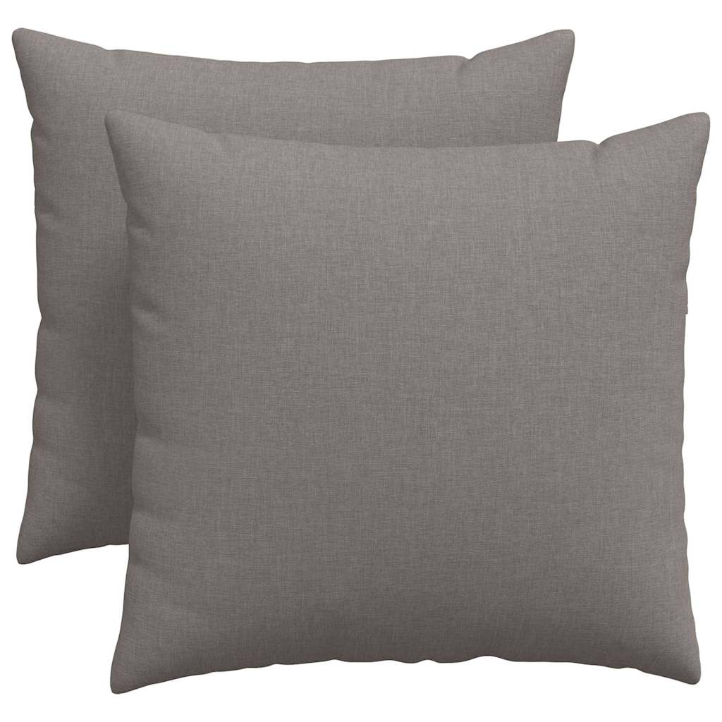 Sofakissen 2 pcs Taupe 50 x 50 cm Stoff