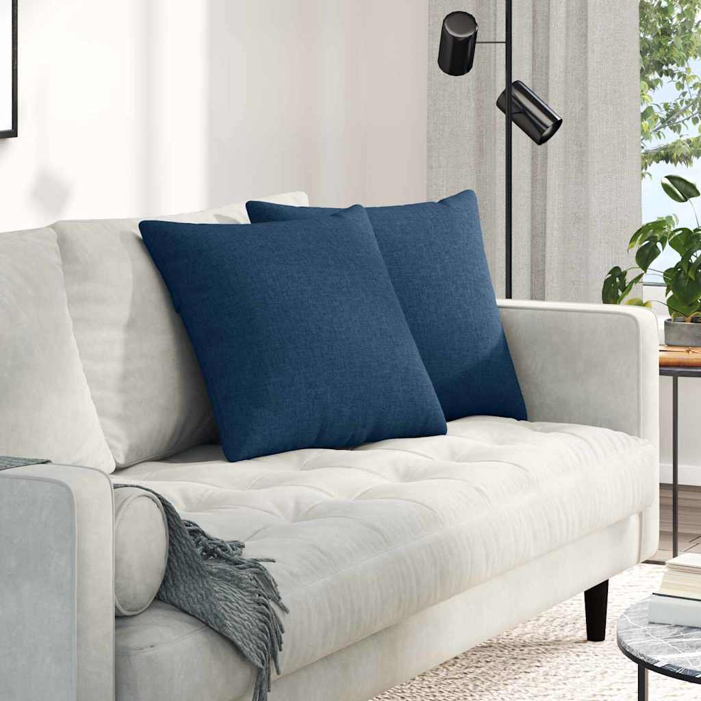 Sofakissen 2 pcs Blau 50 x 50 cm Stoff