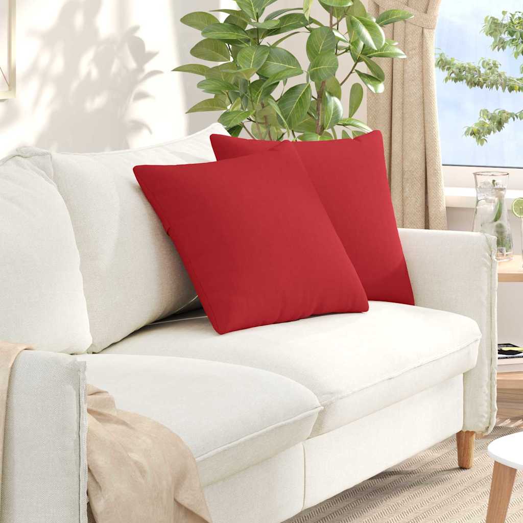 Sofakissen 2 pcs Rot 50 x 50 cm Stoff