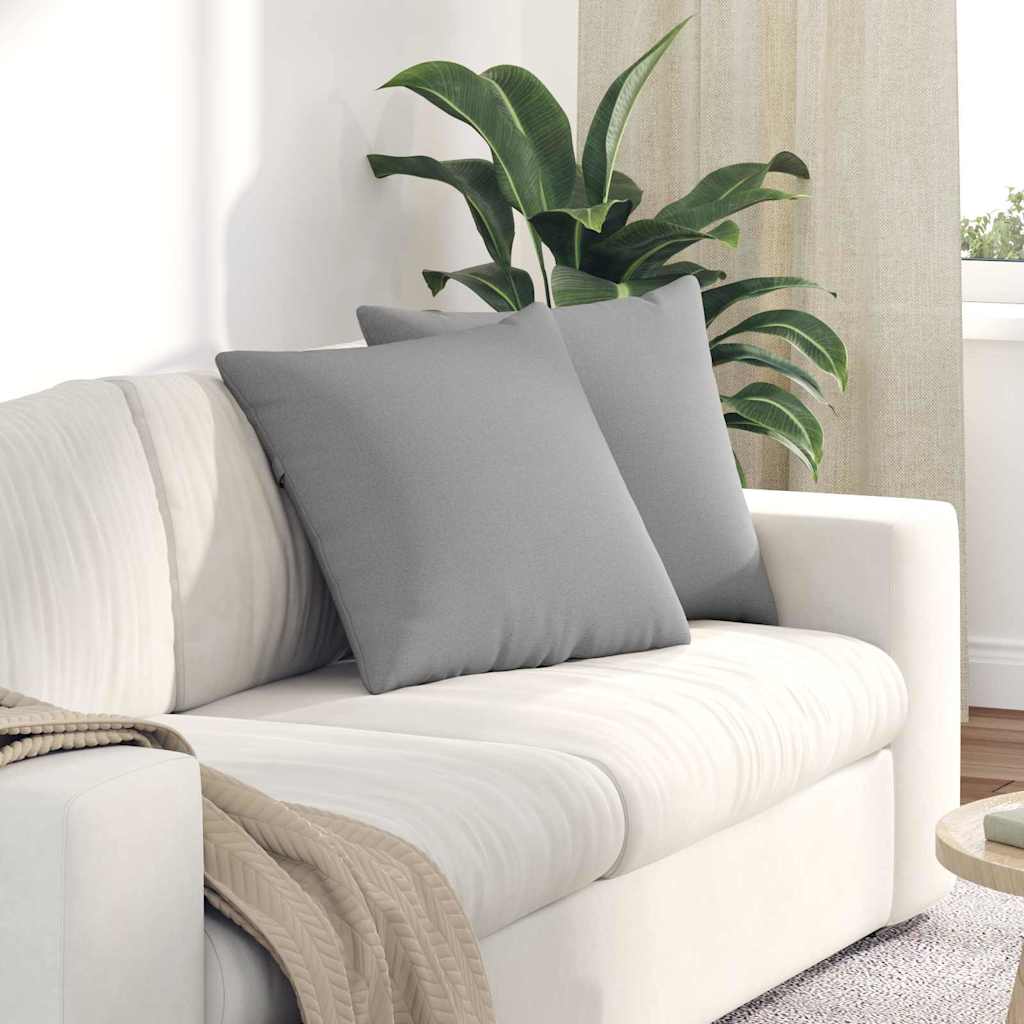 Sofakissen 2 pcs Wolkengrau 50 x 50 cm Stoff