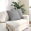 Sofakissen 2 pcs Wolkengrau 50 x 50 cm Stoff