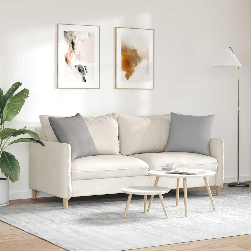 Sofakissen 2 pcs Wolkengrau 50 x 50 cm Stoff