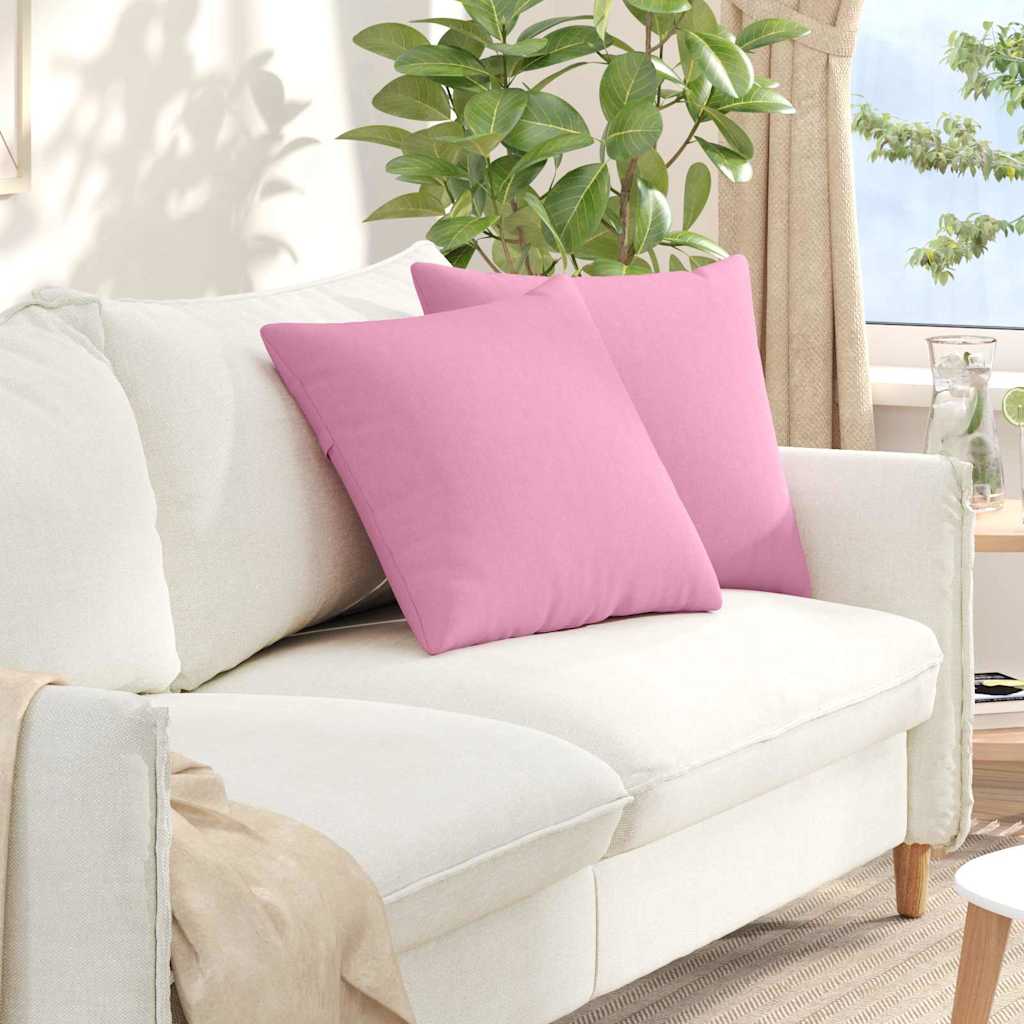 Sofakissen 2 pcs Rosa 50 x 50 cm Stoff