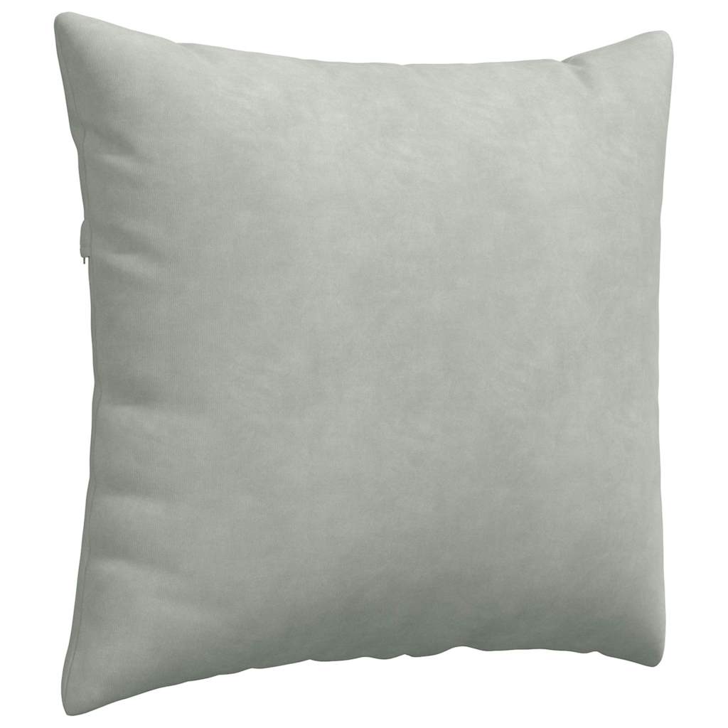 Sofakissen 2 Stück Hellgrau 50 x 50 cm Cordstoff