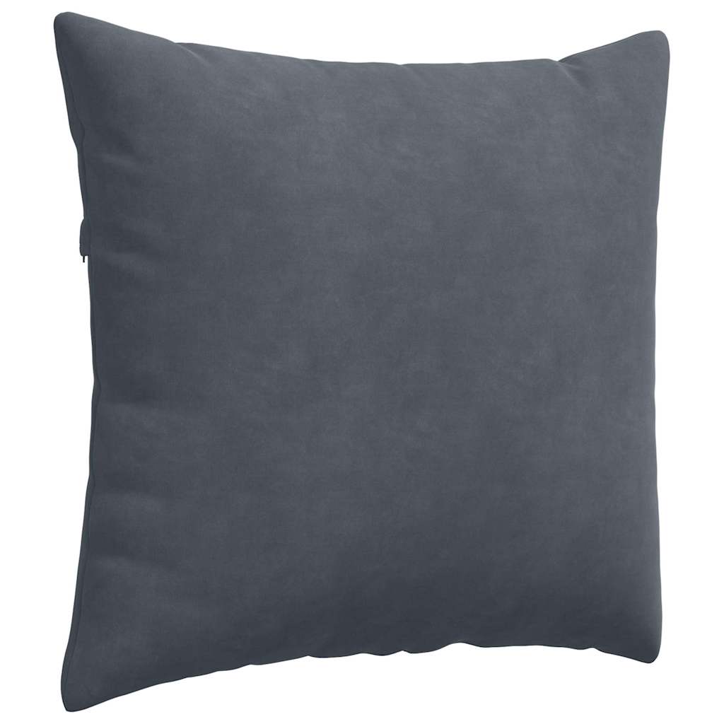 Sofakissen 2 Stück Dunkelgrau 50 x 50 cm Cordstoff