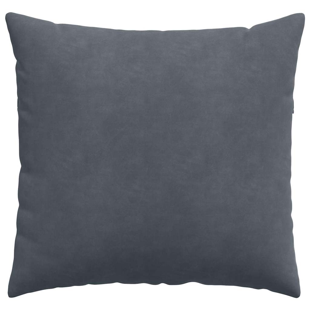 Sofakissen 2 Stück Dunkelgrau 50 x 50 cm Cordstoff