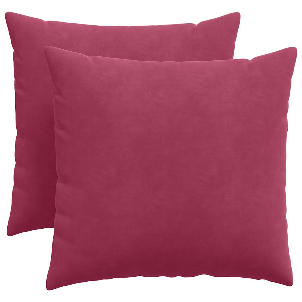 Sofakissen 2 Stück Weinrot 50 x 50 cm Cordstoff