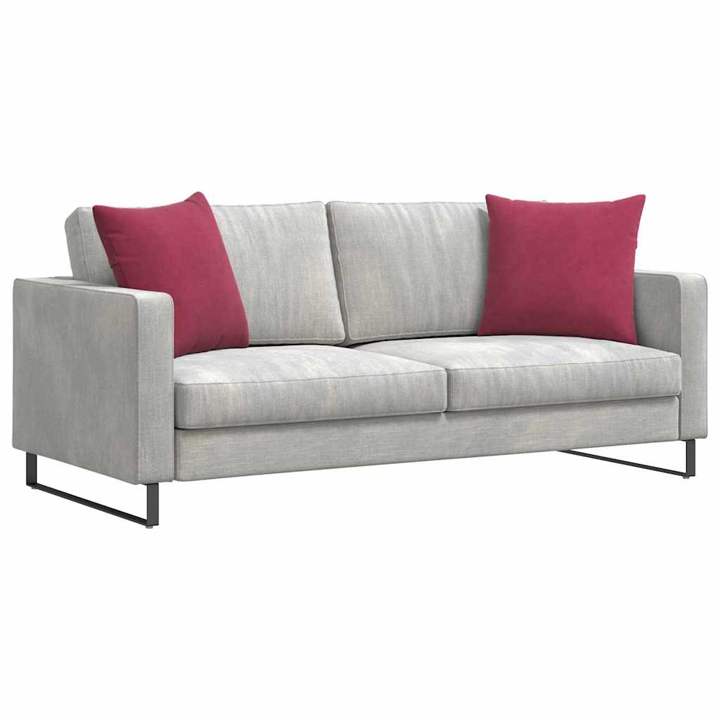 Sofakissen 2 Stück Weinrot 50 x 50 cm Cordstoff