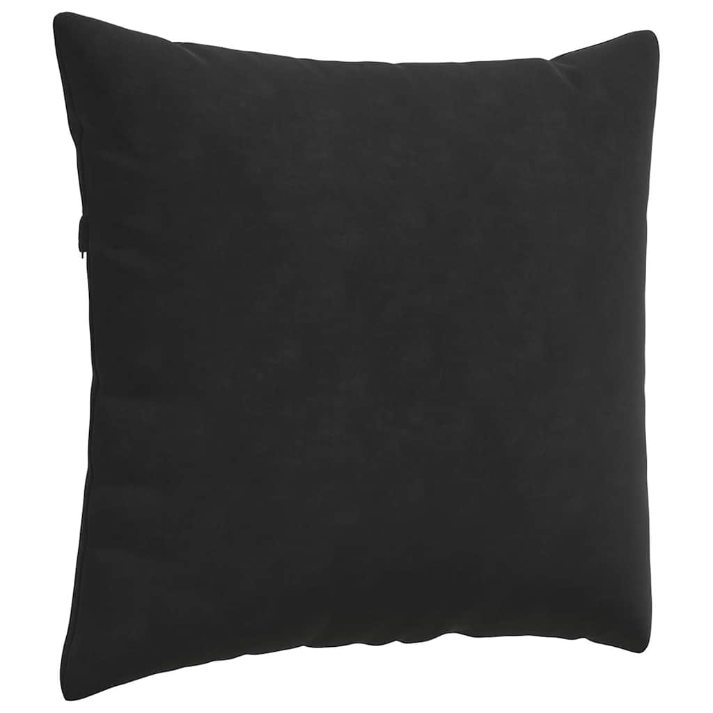 Sofakissen 2 Stück Schwarz 50 x 50 cm Cordstoff
