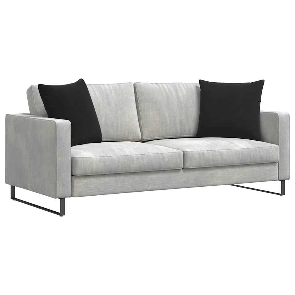 Sofakissen 2 Stück Schwarz 50 x 50 cm Cordstoff