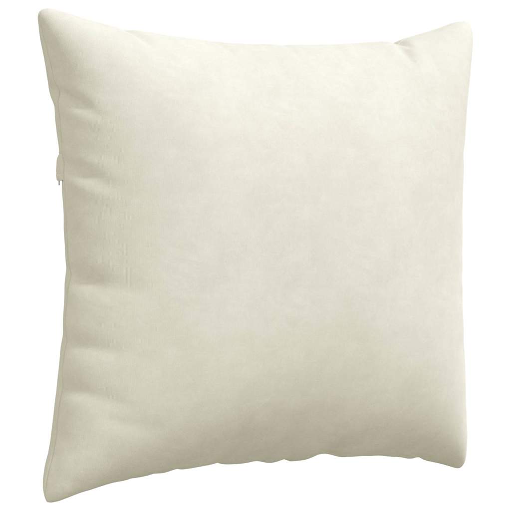 Sofakissen 2 Stück Creme 50 x 50 cm Cordstoff