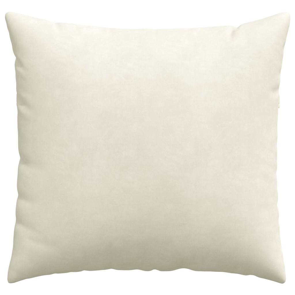 Sofakissen 2 Stück Creme 50 x 50 cm Cordstoff