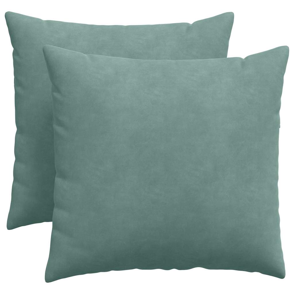 Sofakissen 2 Stück Meergrün 50 x 50 cm Cordstoff