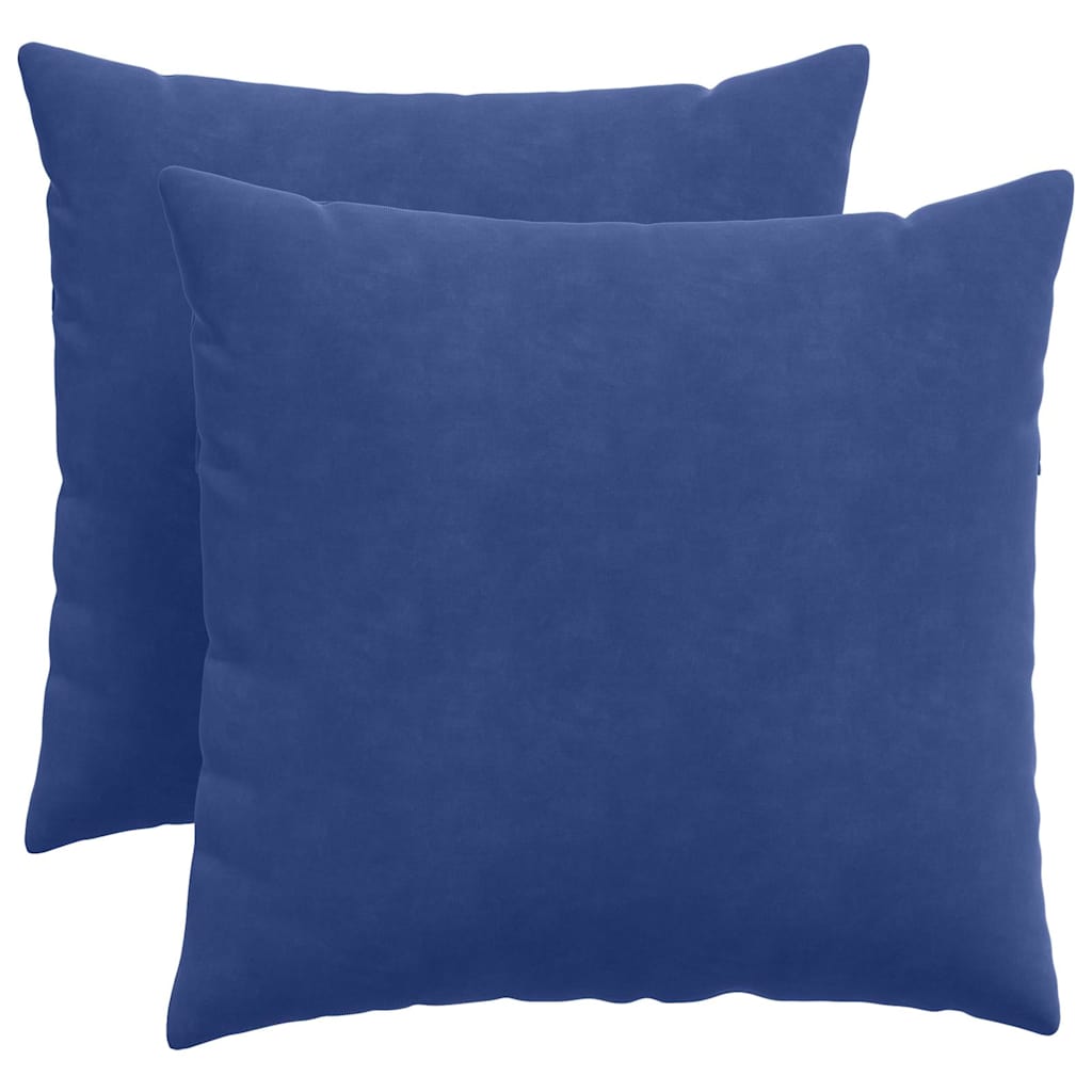Sofakissen 2 Stück Polizeiblau 50 x 50 cm Cordstoff
