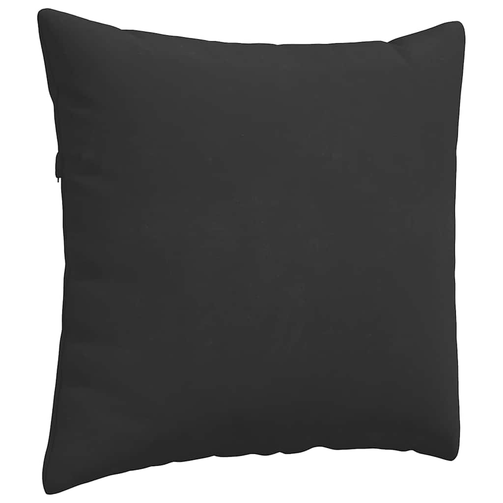 Sofakissen 2 Stück Schwarz 50 x 50 cm Stoff
