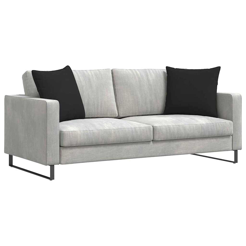 Sofakissen 2 Stück Schwarz 50 x 50 cm Stoff