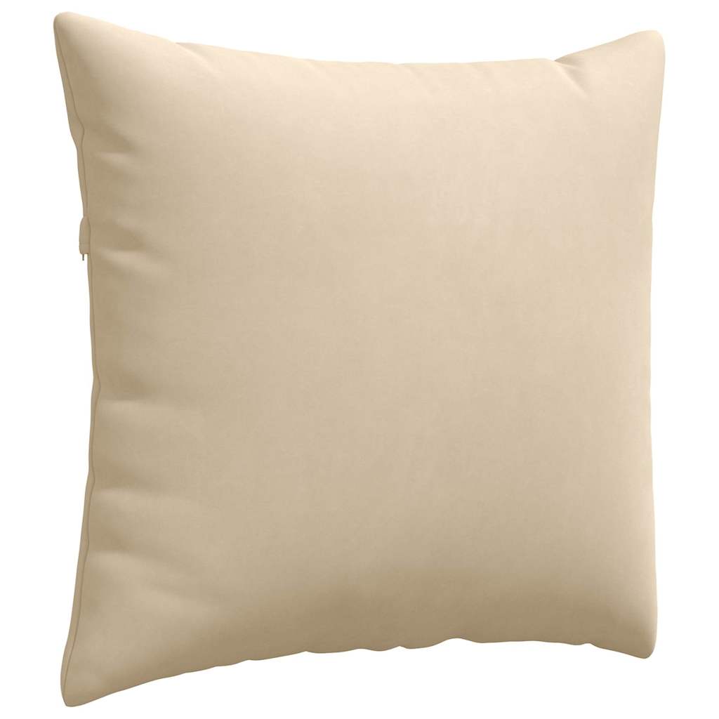Sofakissen 2 Stück Creme 50 x 50 cm Stoff