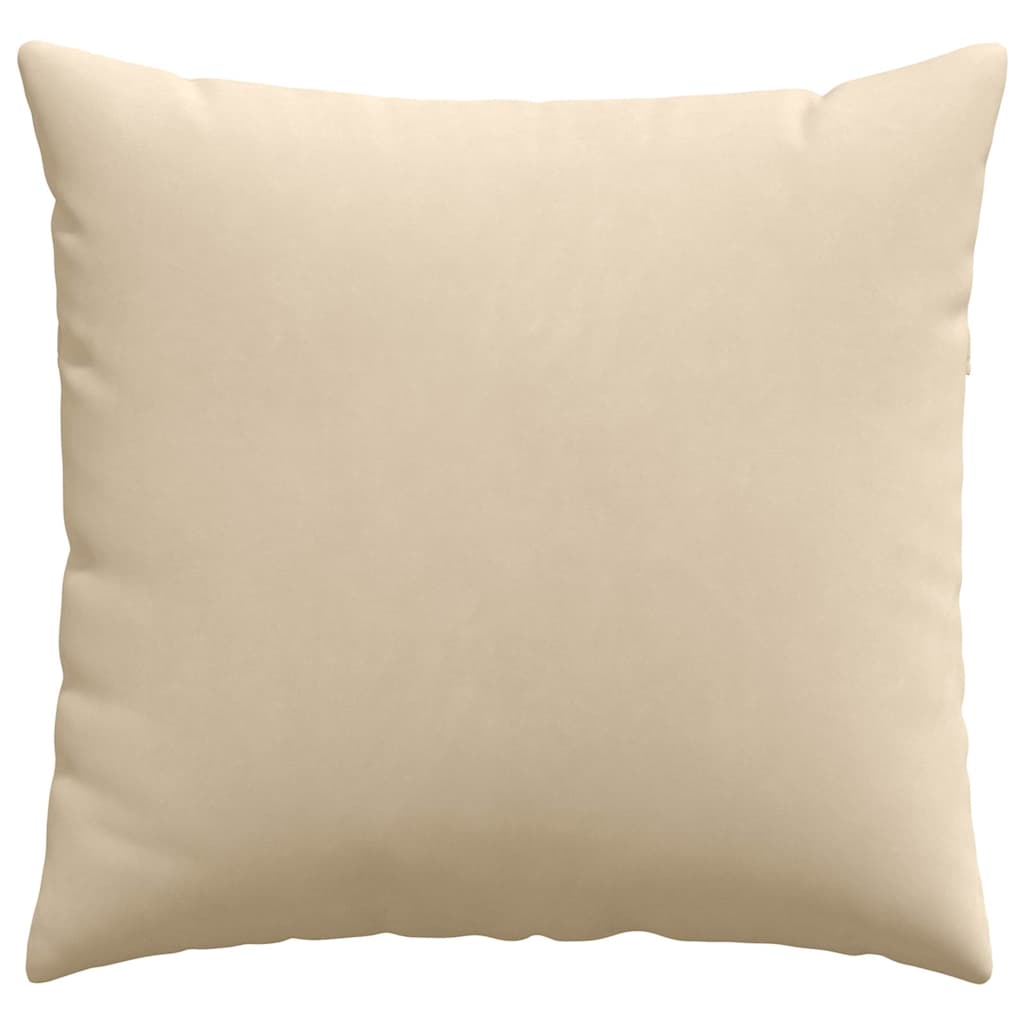 Sofakissen 2 Stück Creme 50 x 50 cm Stoff