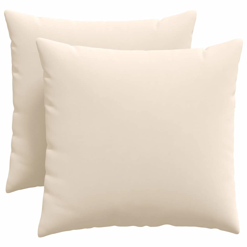 Sofakissen 2 Stück Beige 50 x 50 cm Stoff