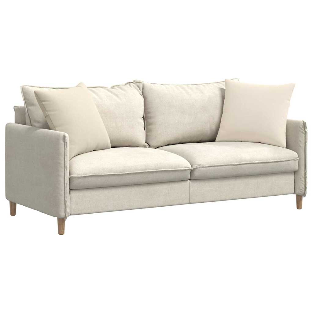 Sofakissen 2 Stück Beige 50 x 50 cm Stoff