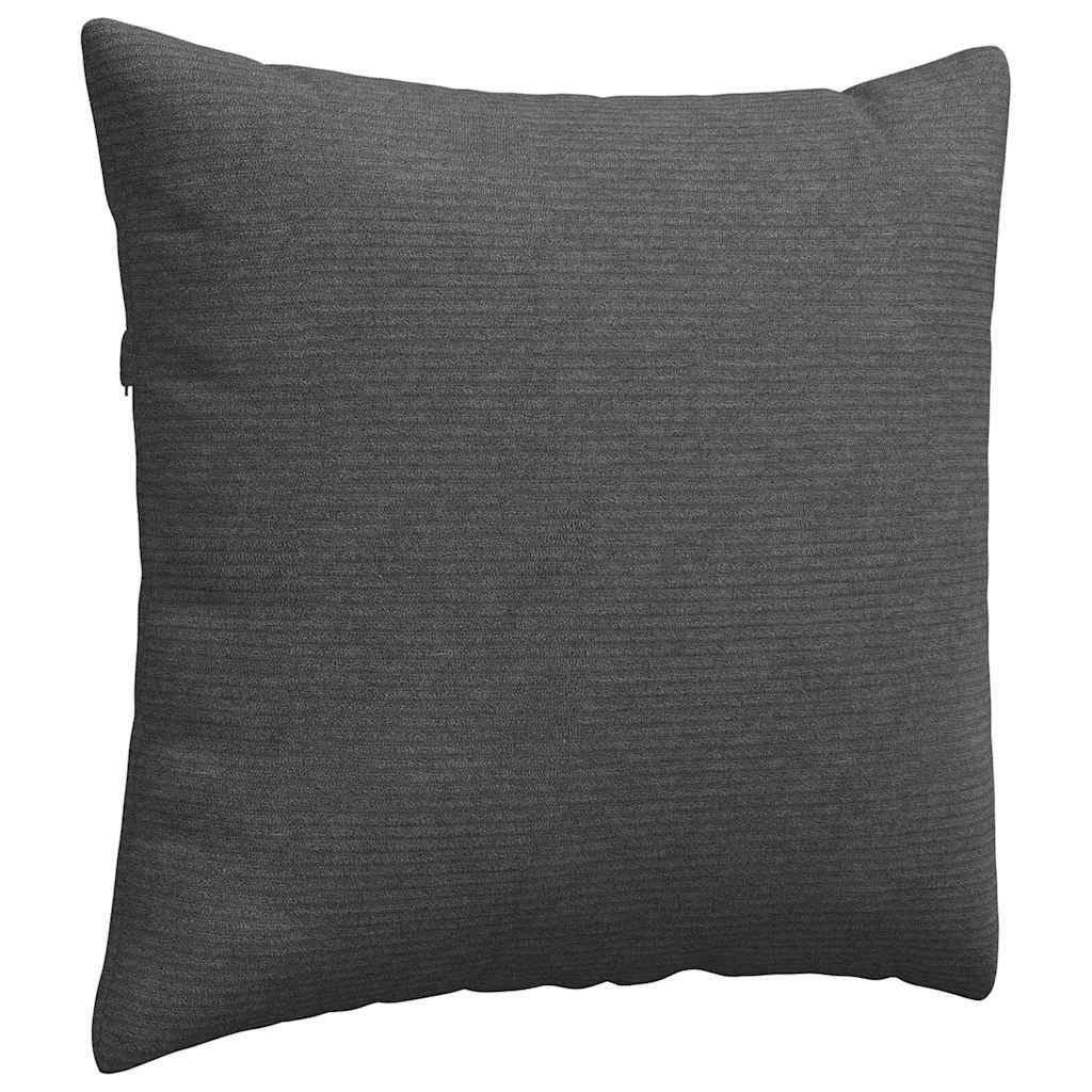 Sofakissen 2 Stück Dunkelgrau 50 x 50 cm Cordstoff