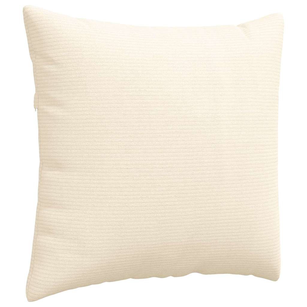 Sofakissen 2 Stück Creme 50 x 50 cm Cordstoff