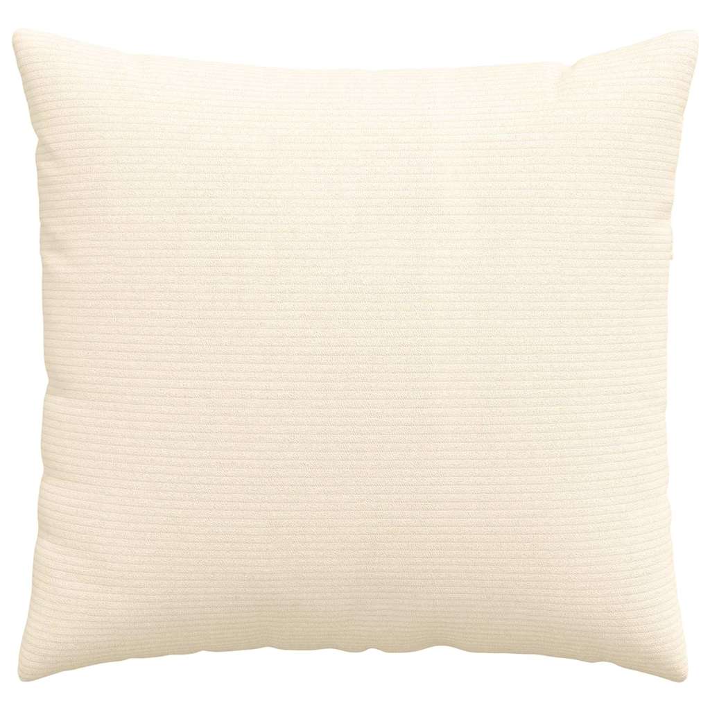 Sofakissen 2 Stück Creme 50 x 50 cm Cordstoff