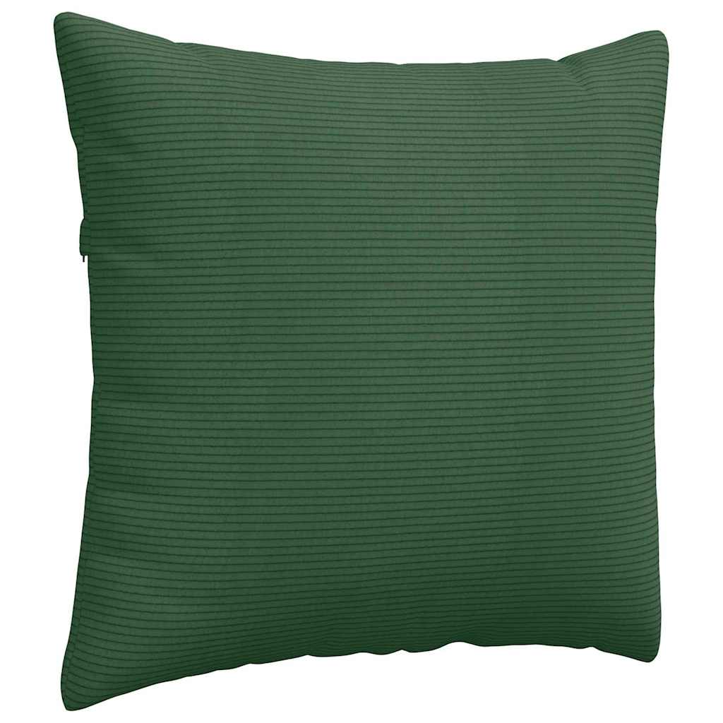 Sofakissen 2 Stück Dunkelgrün 50 x 50 cm Cordstoff