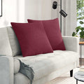 Sofakissen 2 pcs Weinrot 60 x 60 cm Stoff