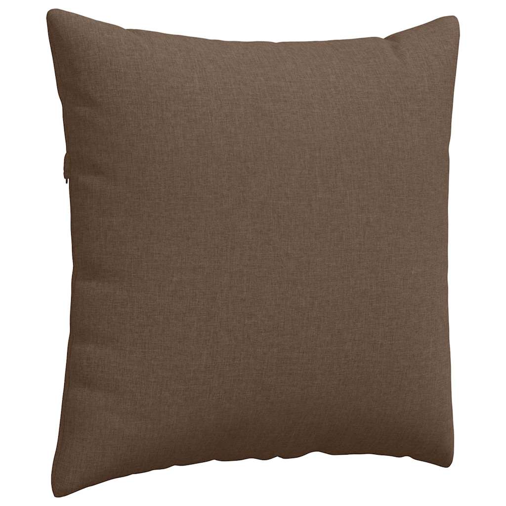 Sofakissen 2 pcs Braun 60 x 60 cm Stoff