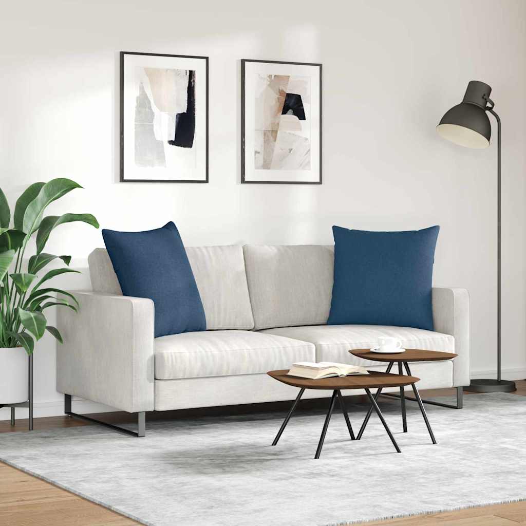 Sofakissen 2 pcs Blau 60 x 60 cm Stoff