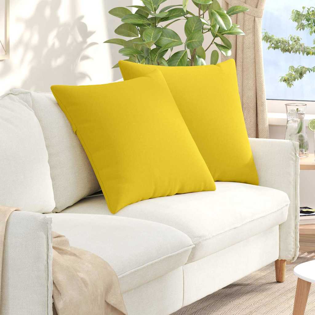 Sofakissen 2 pcs Helles Gelb 60 x 60 cm Stoff