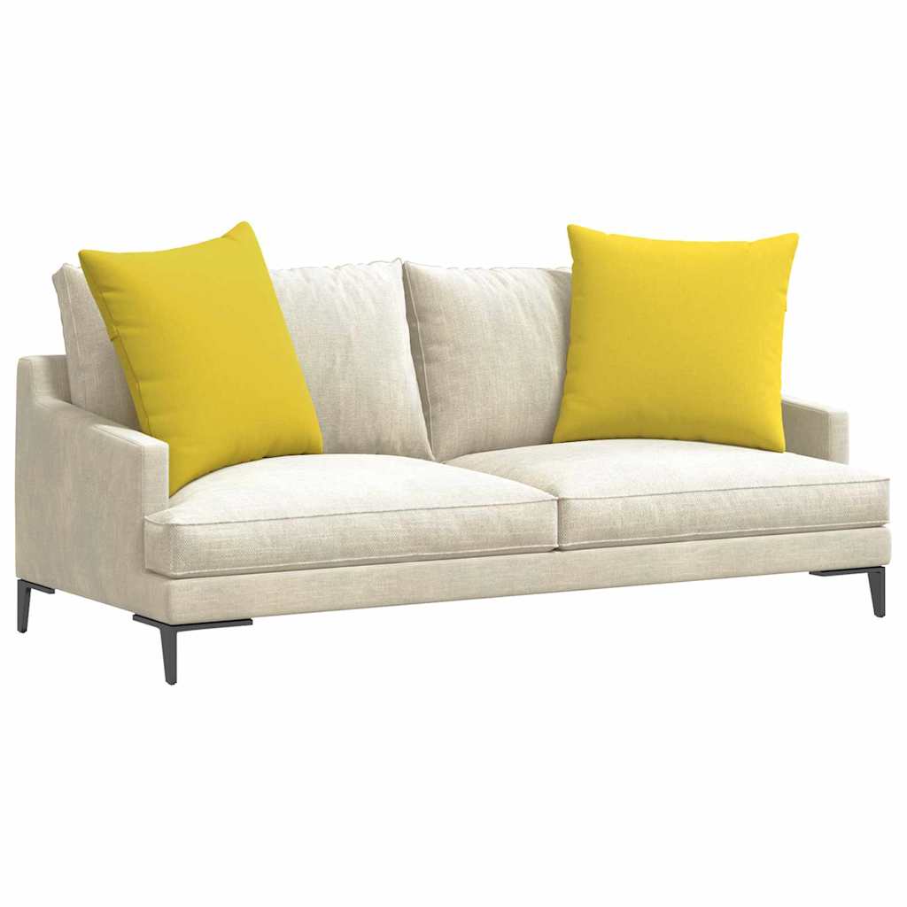 Sofakissen 2 pcs Helles Gelb 60 x 60 cm Stoff